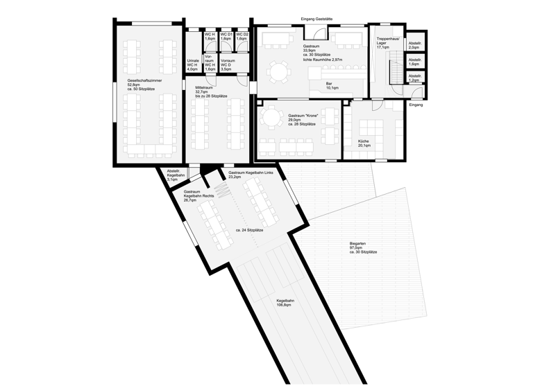 Restaurant zur Miete 3.000 € 230 m² Gastrofläche Nord Remscheid 42855
