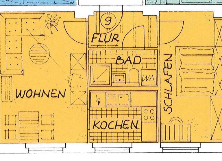 Studio zur Miete 230 € 2 Zimmer 45 m² 2. Geschoss frei ab sofort Frankenberger Straße 102 Hilbersdorf Chemnitz 09131