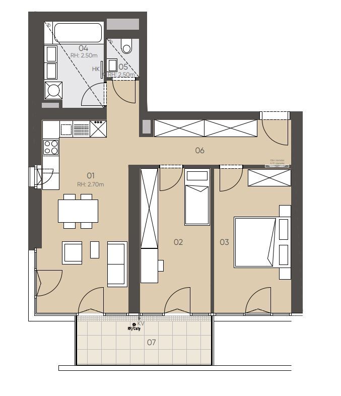 Wohnung zur Miete 1.338 € 3 Zimmer 66,6 m²<br/>Wohnfläche 3.<br/>Geschoss Wien 1090