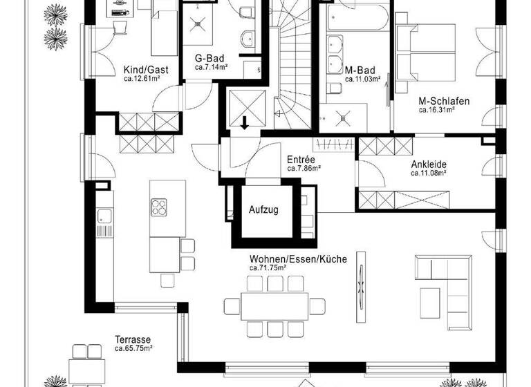 Penthouse zum Kauf - Erstbezug 2.990.000 € 3 Zimmer 170,8 m² 3. Geschoss Schwabing-Freimann München 80939