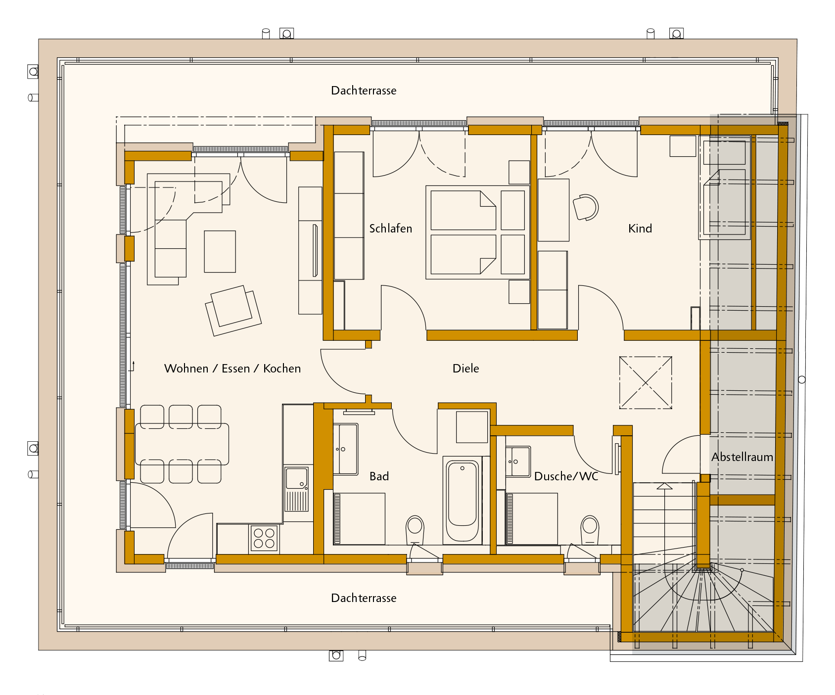 Penthouse zum Kauf provisionsfrei 1.174.000 € 3 Zimmer 101,6 m²<br/>Wohnfläche 2.<br/>Geschoss ab sofort<br/>Verfügbarkeit Thuillestraße 4 Obermenzing München 81247