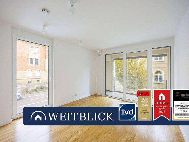 Wohnung zur Miete - Erstbezug 685 € 2 Zimmer 39,1 m² 1. Geschoss Mitte Ludwigsburg 71638