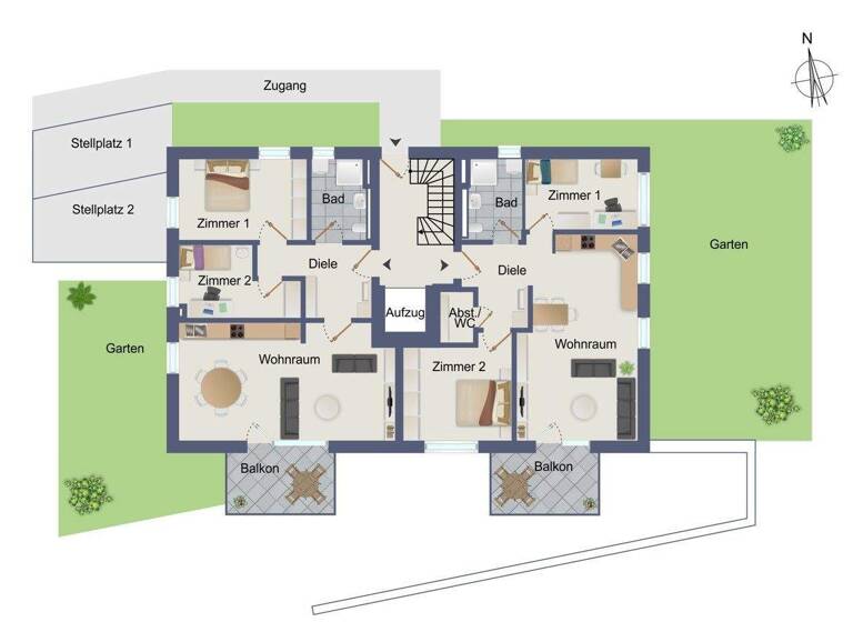 Wohnung zur Miete - Erstbezug 1.040 € 3 Zimmer 80 m² EG Neudenau 74861