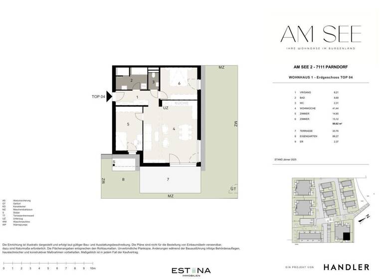 Wohnung zum Kauf - Erstbezug 569.000 € 4 Zimmer 90,6 m² EG Seestraße Neusiedl am See 7100