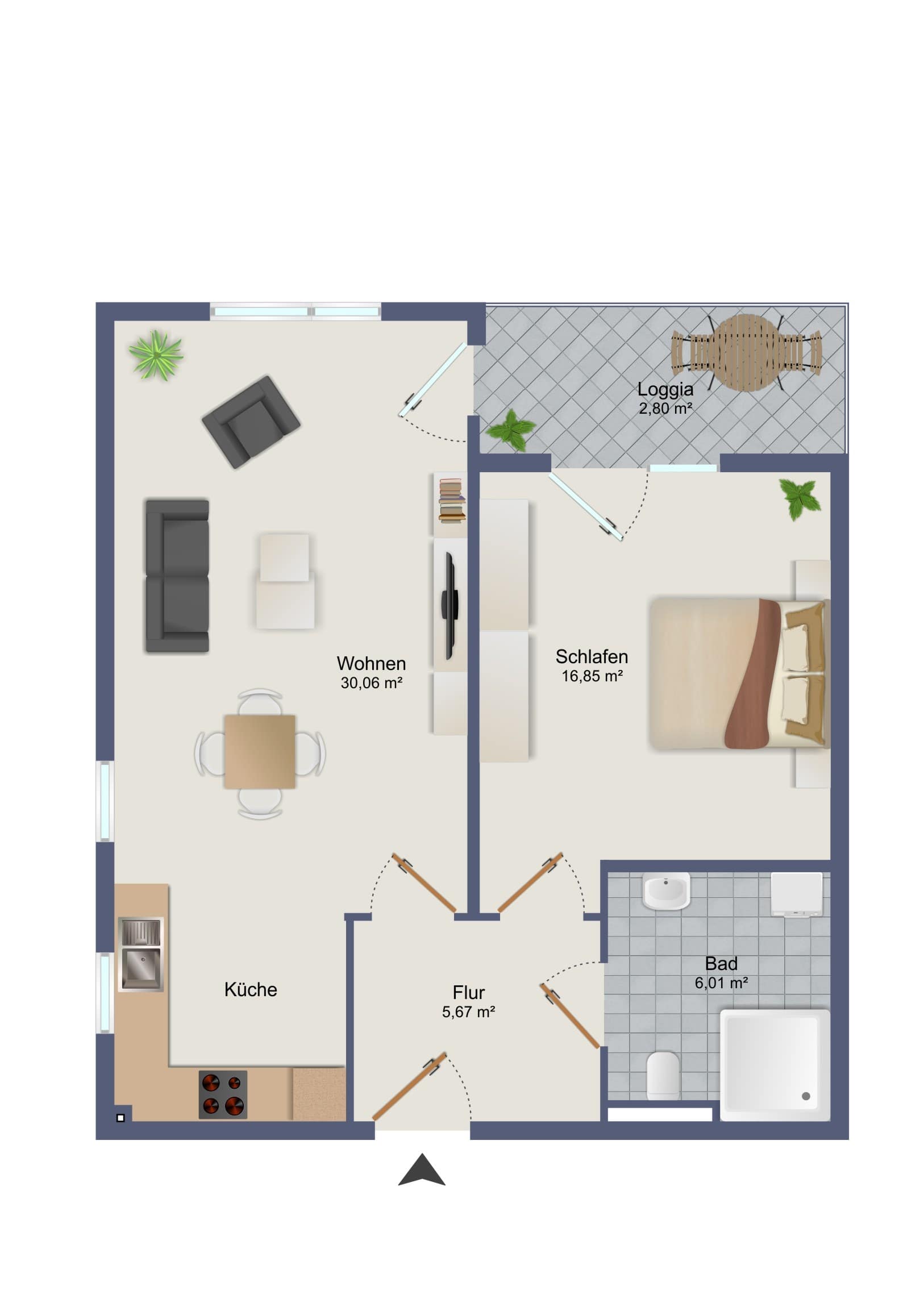 Wohnung zur Miete 660 € 2 Zimmer 61 m²<br/>Wohnfläche 01.03.2025<br/>Verfügbarkeit Emlichheim Emlichheim 49824