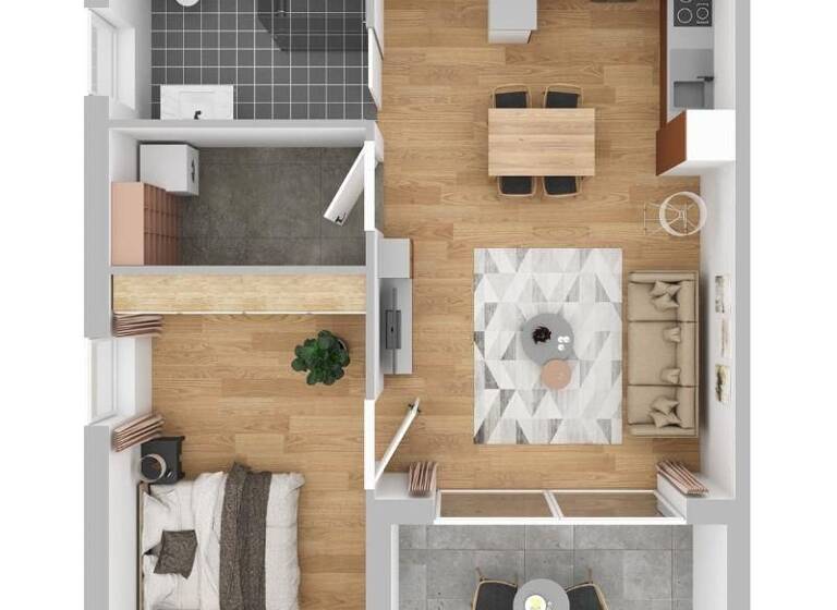 Wohnung zur Miete 595 € 2 Zimmer 56,1 m²<br/>Wohnfläche 3.<br/>Geschoss Ellmannsdorf Mühlhausen 92360