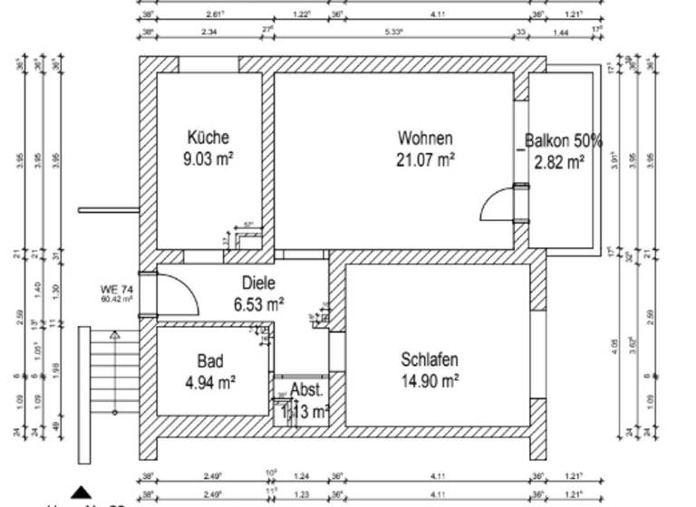 Sonstiges zum Kauf provisionsfrei als Kapitalanlage geeignet 115.000 € 2 Zimmer 60,4 m² Aldenrade Duisburg 47179