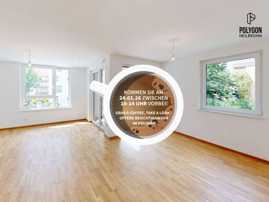 Wohnung zur Miete - Erstbezug 1.420 € 4 Zimmer 95,7 m² 3. Geschoss Happelstraße 47 Heilbronn 74074