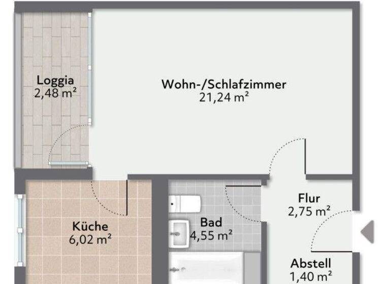 Studio zum Kauf provisionsfrei 85.000 € 1 Zimmer 38,4 m² 9. Geschoss Uetersen 25436