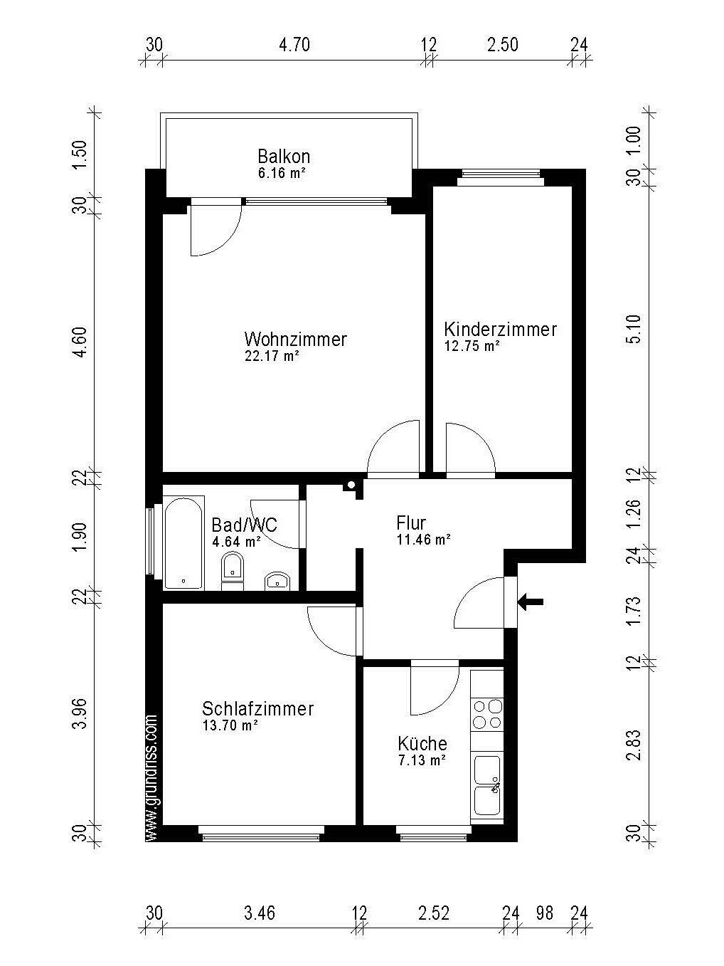 Wohnung zum Kauf 439.000 € 3 Zimmer 72 m²<br/>Wohnfläche Iserbrook Hamburg 22589