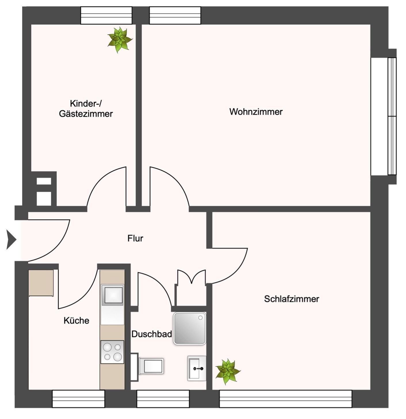 Wohnung zum Kauf 329.000 € 2,5 Zimmer 58,5 m²<br/>Wohnfläche 1.<br/>Geschoss Groß Flottbek Hamburg 22607