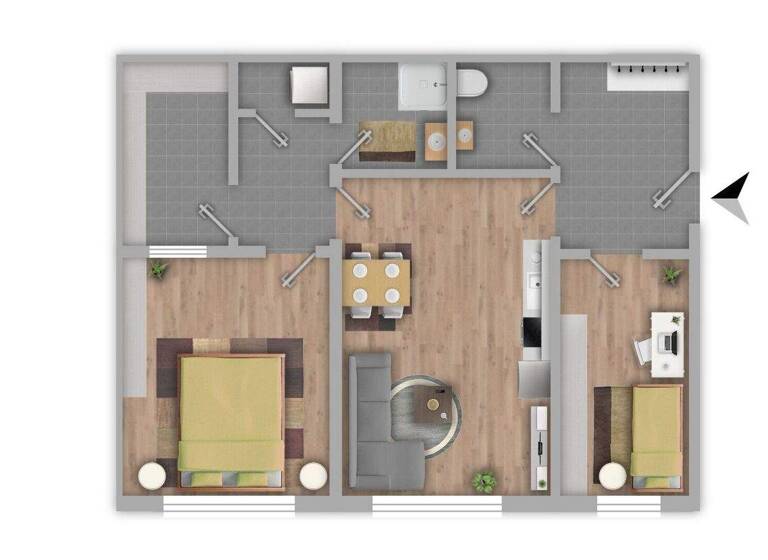 Wohnung zum Kauf 159.000 € 3 Zimmer 64,7 m² Grabenhof Wels 4600