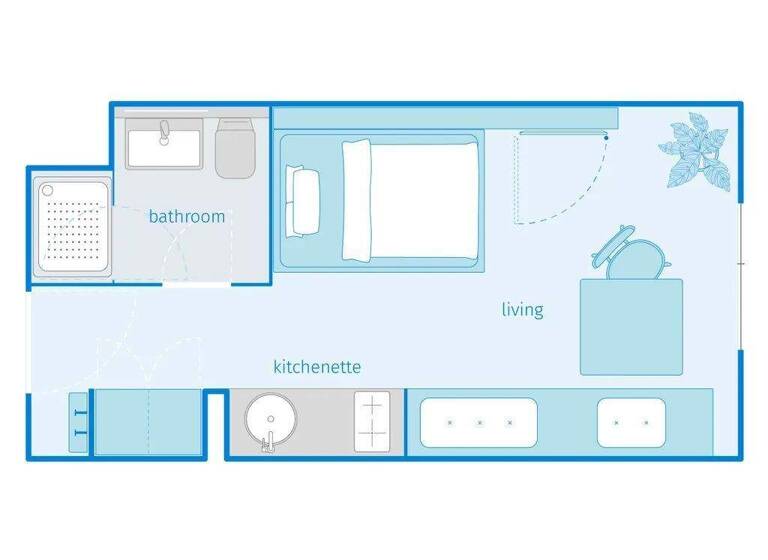 Studio zur Miete 1.770 € 1 Zimmer 25 m² frei ab sofort Treskowallee 115 Karlshorst Berlin 10318
