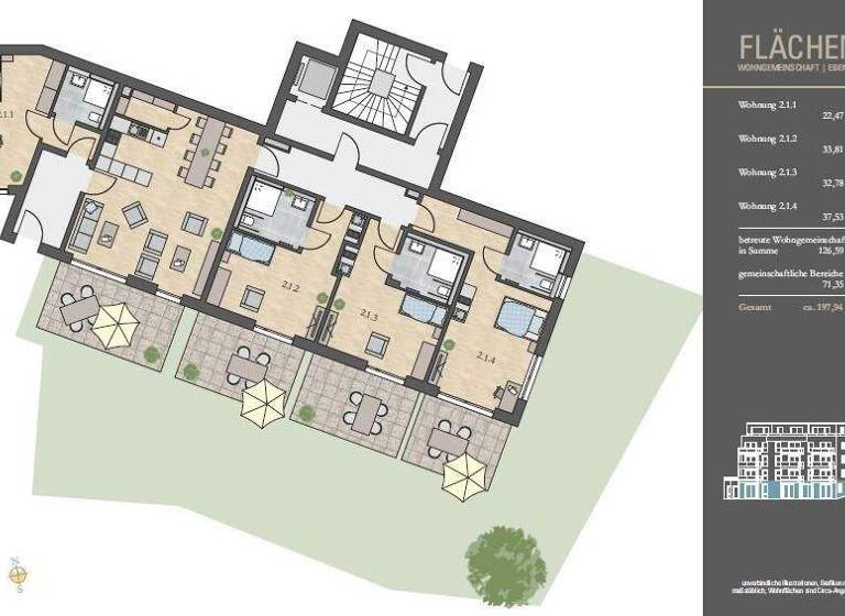 Betreutes Wohnen zum Kauf provisionsfrei als Kapitalanlage geeignet 252.087 € 1 Zimmer 32,8 m² Gailingen 78262