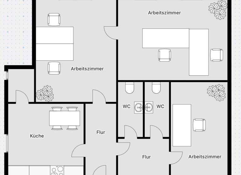 Praxisfläche zur Miete 8 € 3 Zimmer 86,9 m² Bürofläche Robert-Franz-Ring 13a Innenstadt Halle 06108