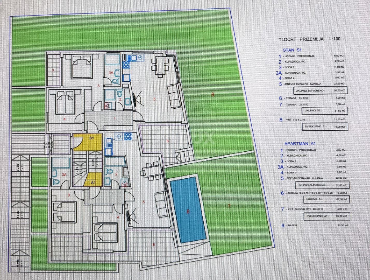 Wohnung zum Kauf 290.000 € 3 Zimmer 61 m²<br/>Wohnfläche Novalja center 53291