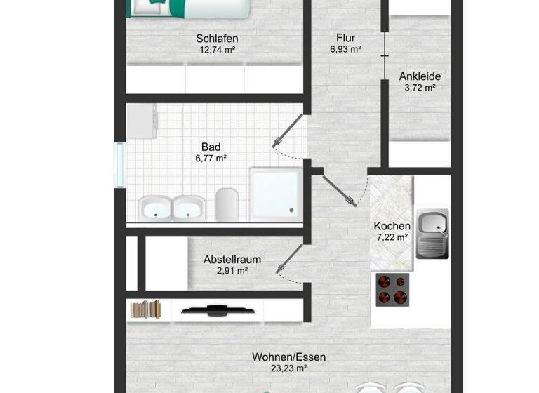 Wohnung zum Kauf - Erstbezug 334.900 € 2 Zimmer 69,2 m² Kösching 85092