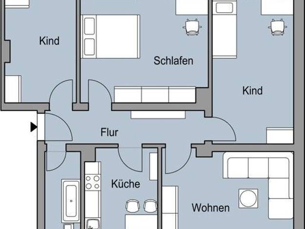 Wohnung zur Miete 797 € 4 Zimmer 93,8 m² 1. Geschoss frei ab 16.11.2026 Passendorfer Weg 94 Gesundbrunnen Halle (Saale) 06128