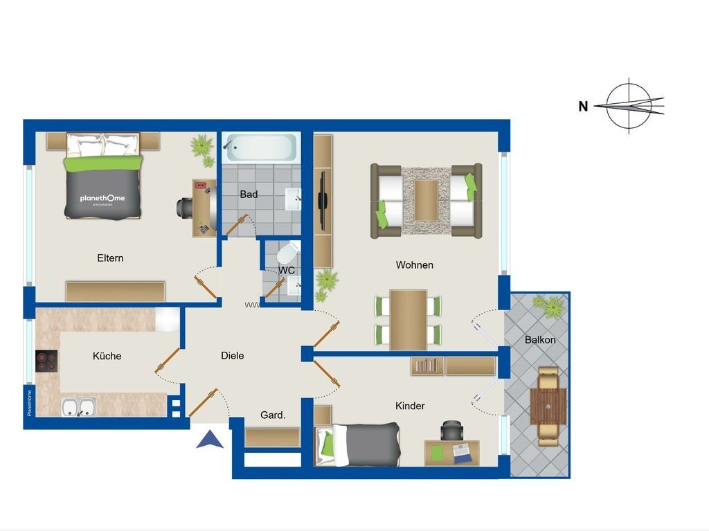 Wohnung zum Kauf 279.000 € 3 Zimmer 85 m²<br/>Wohnfläche Leimen Leimen 69181