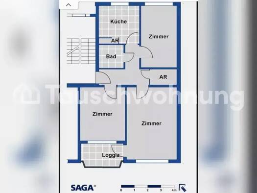 Wohnung zur Miete Tauschwohnung 600 € 3 Zimmer 71 m² Alsterdorf Hamburg 22339