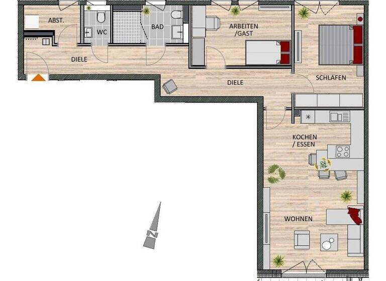Wohnung zum Kauf provisionsfrei 499.900 € 3 Zimmer 94,6 m² 1. Geschoss Schlebusch Leverkusen 51375