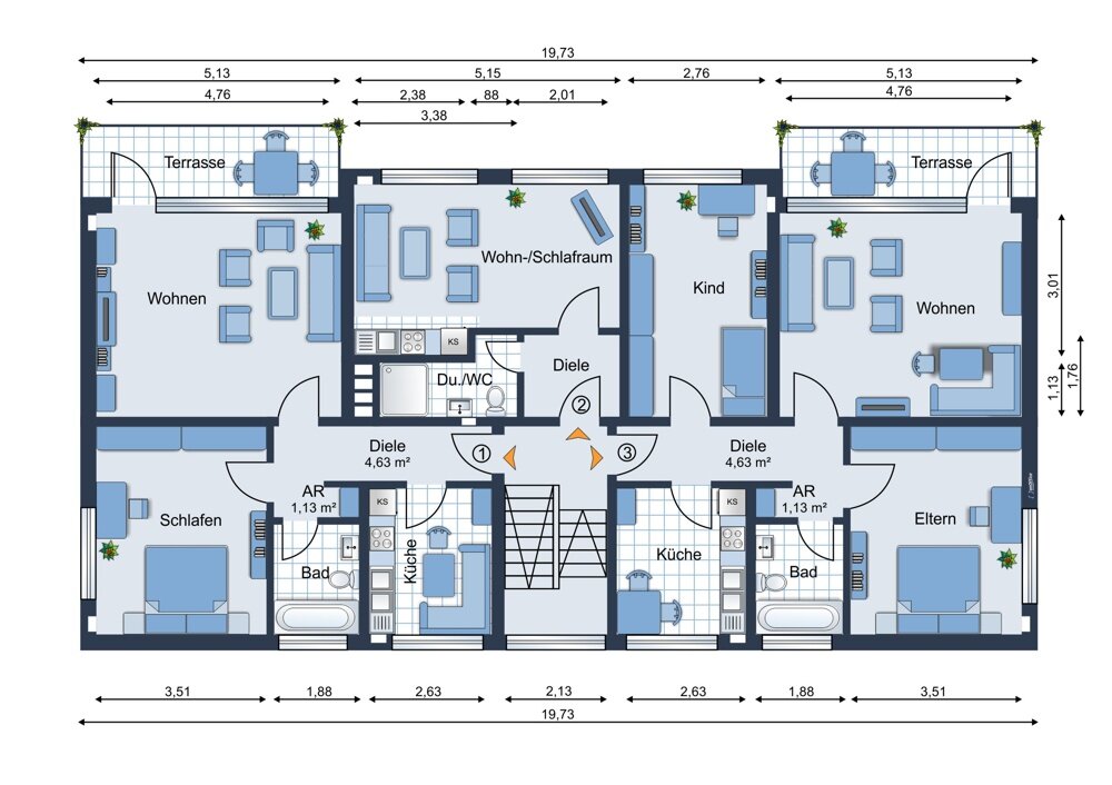 Wohnung zum Kauf 144.000 € 2 Zimmer 57,9 m²<br/>Wohnfläche EG<br/>Geschoss Eggeweg Bielefeld / Gadderbaum 33617