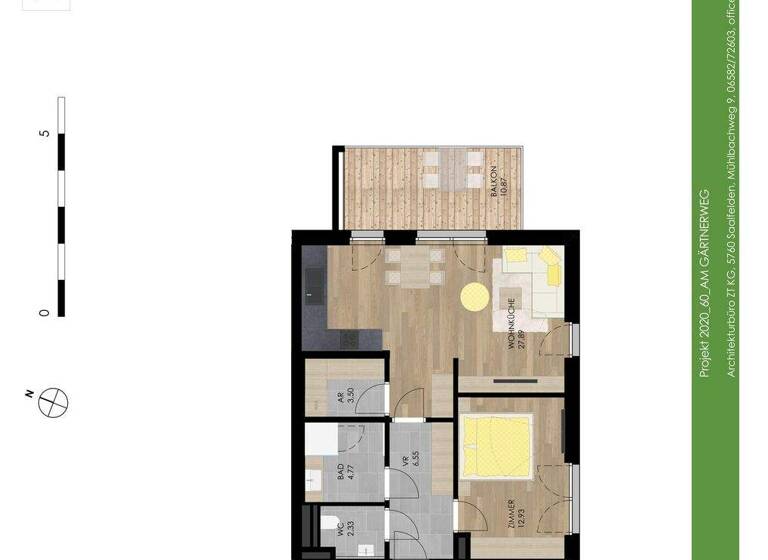 Wohnung zum Kauf - Erstbezug provisionsfrei 349.600 € 2 Zimmer 58 m² EG Gärtnerweg 6 Schörfling am Attersee 4861