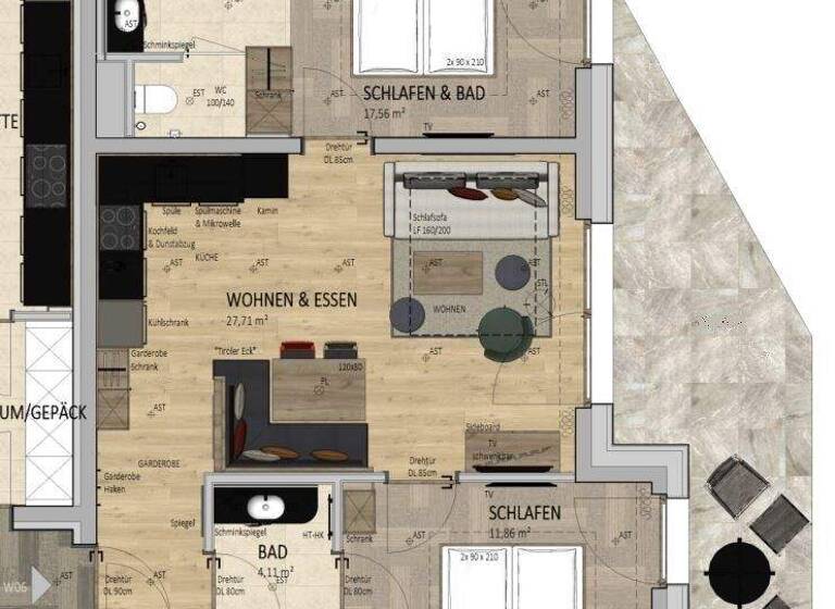 Wohnung zum Kauf 521.304 € 3 Zimmer 63 m² EG Niederau 6314