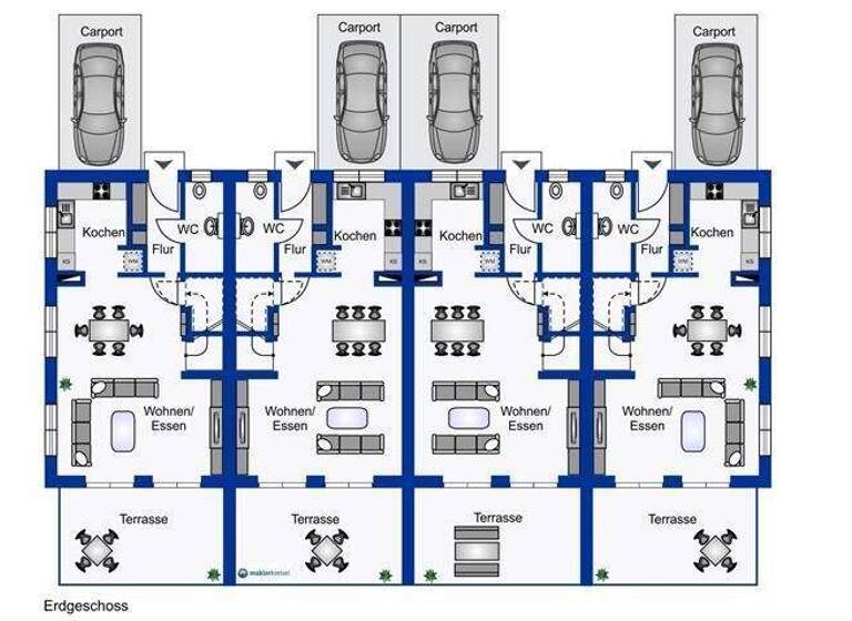 Reihenendhaus zum Kauf 349.000 € 3 Zimmer 100 m² 2.117 m² Grundstück Neuharlingersiel 26427