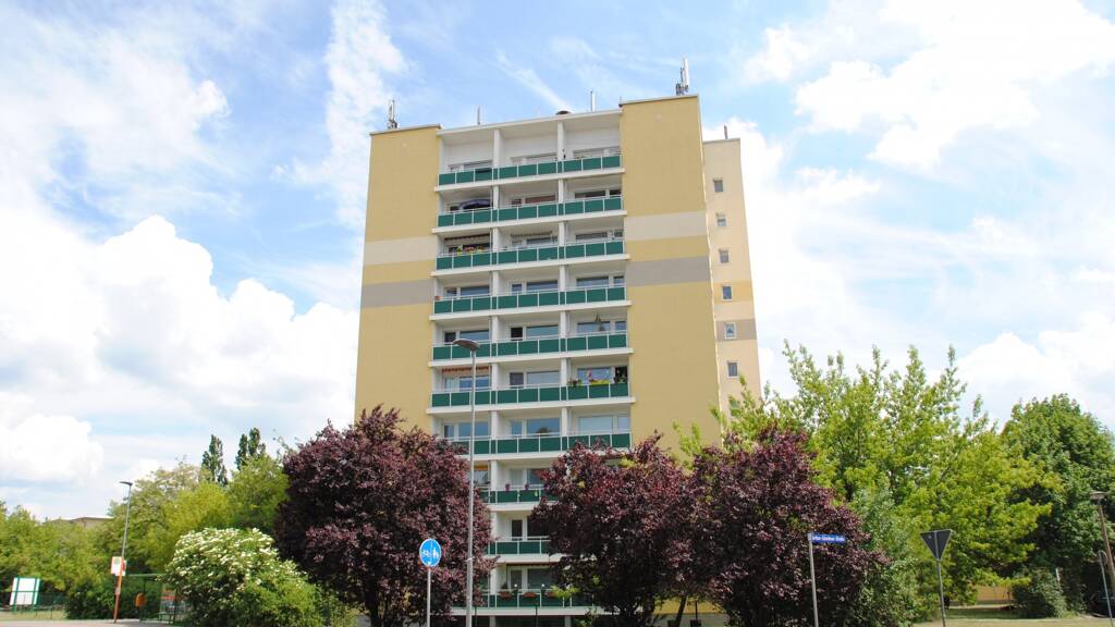 Wohnung zur Miete 315 € 2 Zimmer 56,7 m² 10. Geschoss Straße des Friedens 68 Merseburg 06217