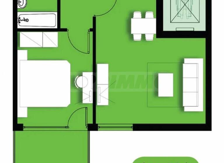 Studio zum Kauf 102.424 € 2 Zimmer 57,6 m² Sveti Vlas