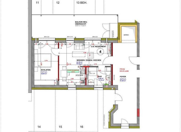 Wohnung zur Miete 1.150 € 2 Zimmer 55 m² Geschoss EG/3 frei ab 01.06.2026 Am Pfarröschle 2 1 Pfullendorf 88630