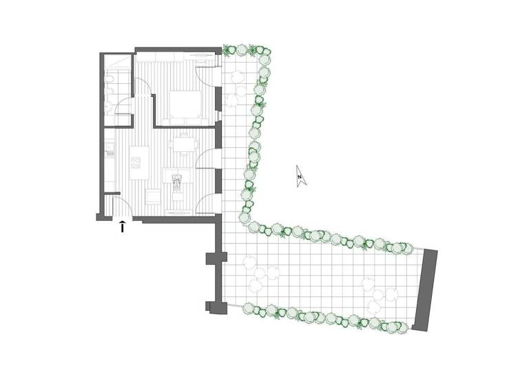 Wohnung zur Miete 2.000 € 2 Zimmer 53,7 m² 4. Geschoss Sparkassenstraße 2 Meran 39012
