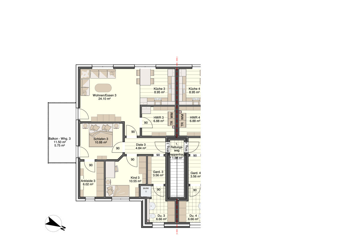 Wohnung zur Miete 950 € 3 Zimmer 79 m²<br/>Wohnfläche Winnemark Winnemark 24398