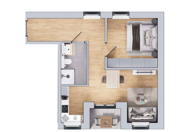 Wohnung zur Miete - Erstbezug 990 € 2 Zimmer 45,7 m² EG frei ab sofort Sehnde 31319