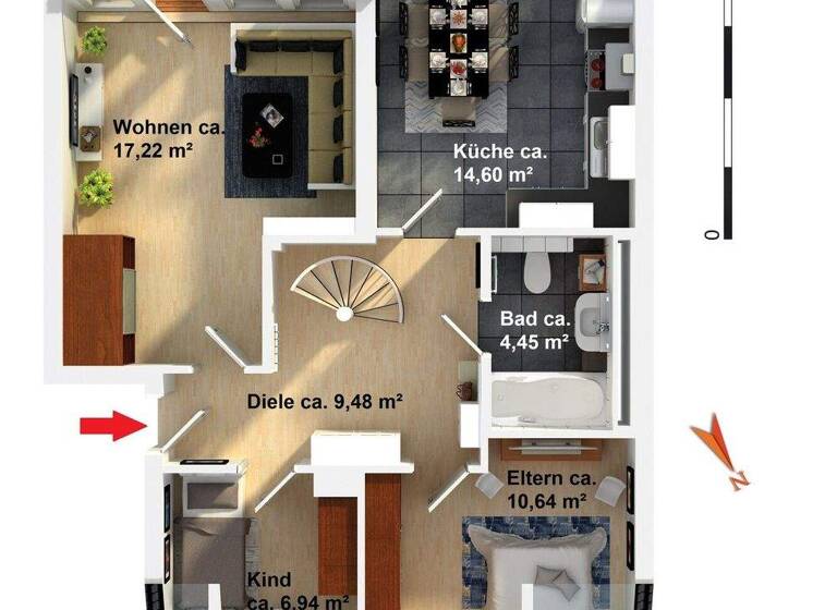 Maisonette zum Kauf provisionsfrei 276.000 € 4 Zimmer 92,2 m² 4. Geschoss Ahrstraße 9 Norf Neuss 41469