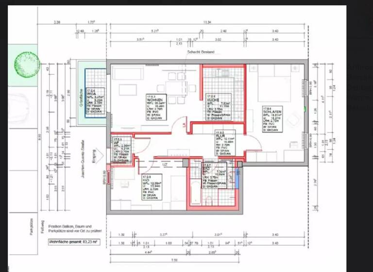 Wohnung zur Miete 599 € 3 Zimmer 84,5 m² frei ab 01.07.2026 Joachim-Quantz-Straße 17 A Merseburg 06217