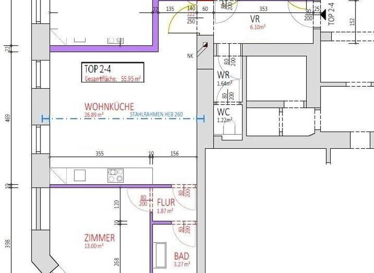 Wohnung zum Kauf 269.000 € 2 Zimmer 56 m² EG Wien,Josefstadt 1080
