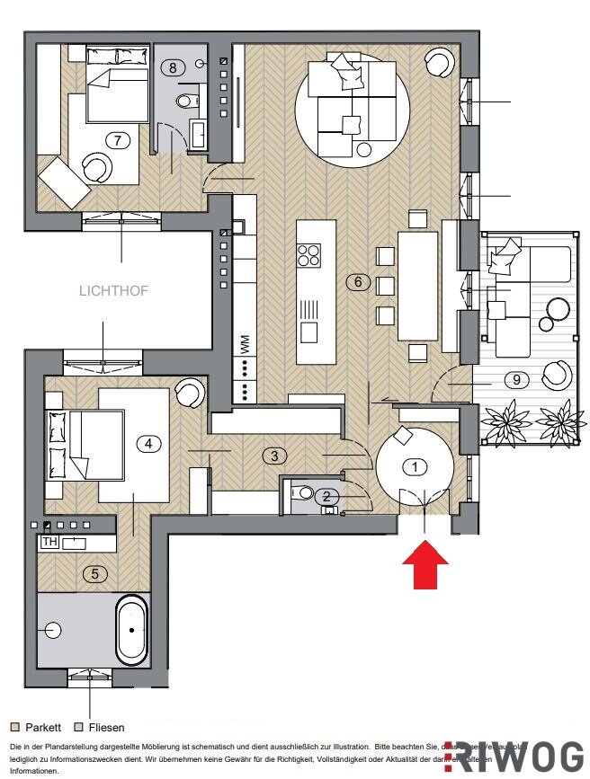 Wohnung zum Kauf 1.690.000 € 3 Zimmer 109,8 m²<br/>Wohnfläche 4.<br/>Geschoss Wien 1090