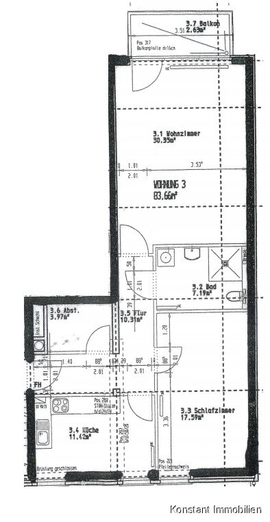 Wohnung zur Miete 1.000 € 2 Zimmer 83,3 m²<br/>Wohnfläche 1.<br/>Geschoss 15.02.2025<br/>Verfügbarkeit Innenstadt, Bez. 8 Geesthacht 21502