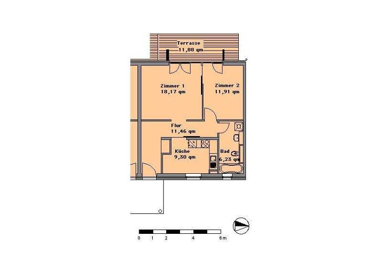 Wohnung zur Miete 492 € 2 Zimmer 63 m² 1. Geschoss frei ab 01.04.2026 Turmstraße 148 Innenstadt Halle (Saale) 06110