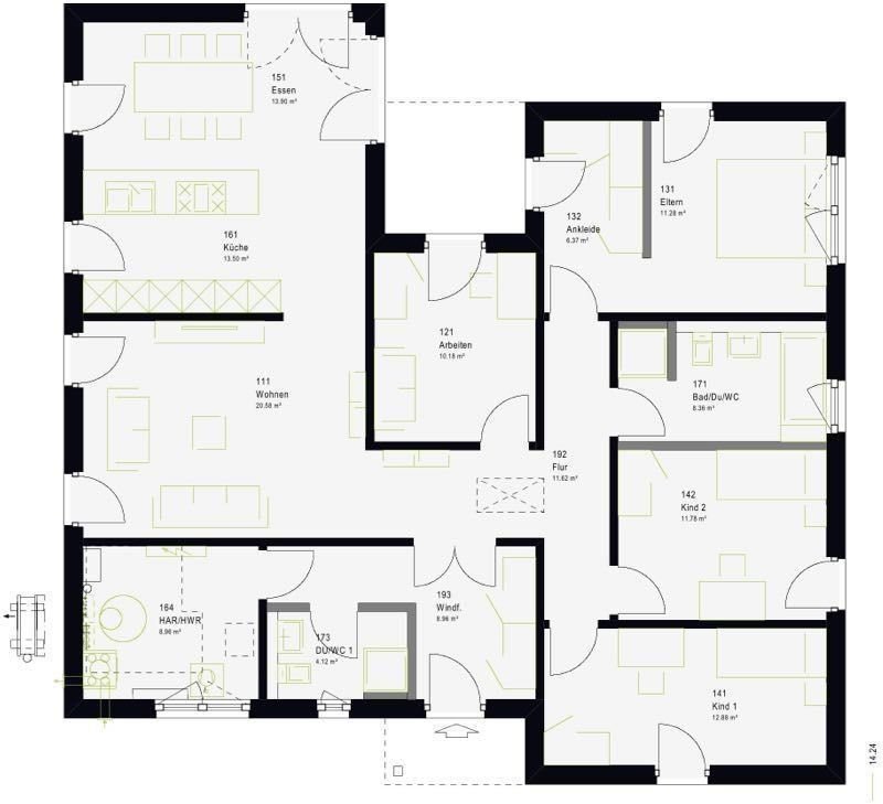 Bungalow zum Kauf 567.859 € 5 Zimmer 142 m²<br/>Wohnfläche 610 m²<br/>Grundstück Rangendingen Rangendingen 72414