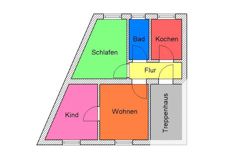 Wohnung zur Miete 425 € 3 Zimmer 70,5 m² 2. Geschoss frei ab sofort Hessestraße 13 Lutherstadt Eisleben Eisleben 06295