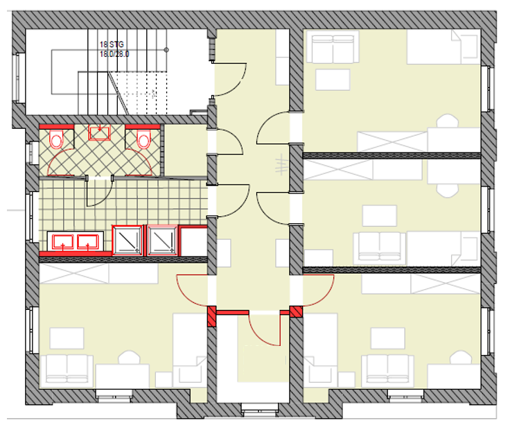 Wohnung zur Miete 1.282 € 4 Zimmer 107,1 m²<br/>Wohnfläche 2.<br/>Geschoss ab sofort<br/>Verfügbarkeit Iderhoffstraße 4 Krämpfervorstadt Erfurt 99085