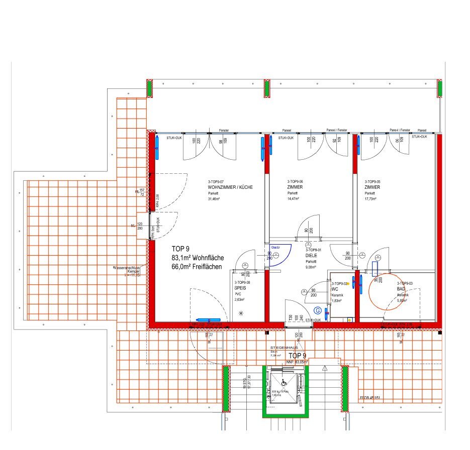 Wohnung zur Miete 1.249 € 3 Zimmer 84 m²<br/>Wohnfläche 3.<br/>Geschoss Andritzer Reichsstraße Andritz Graz 8045