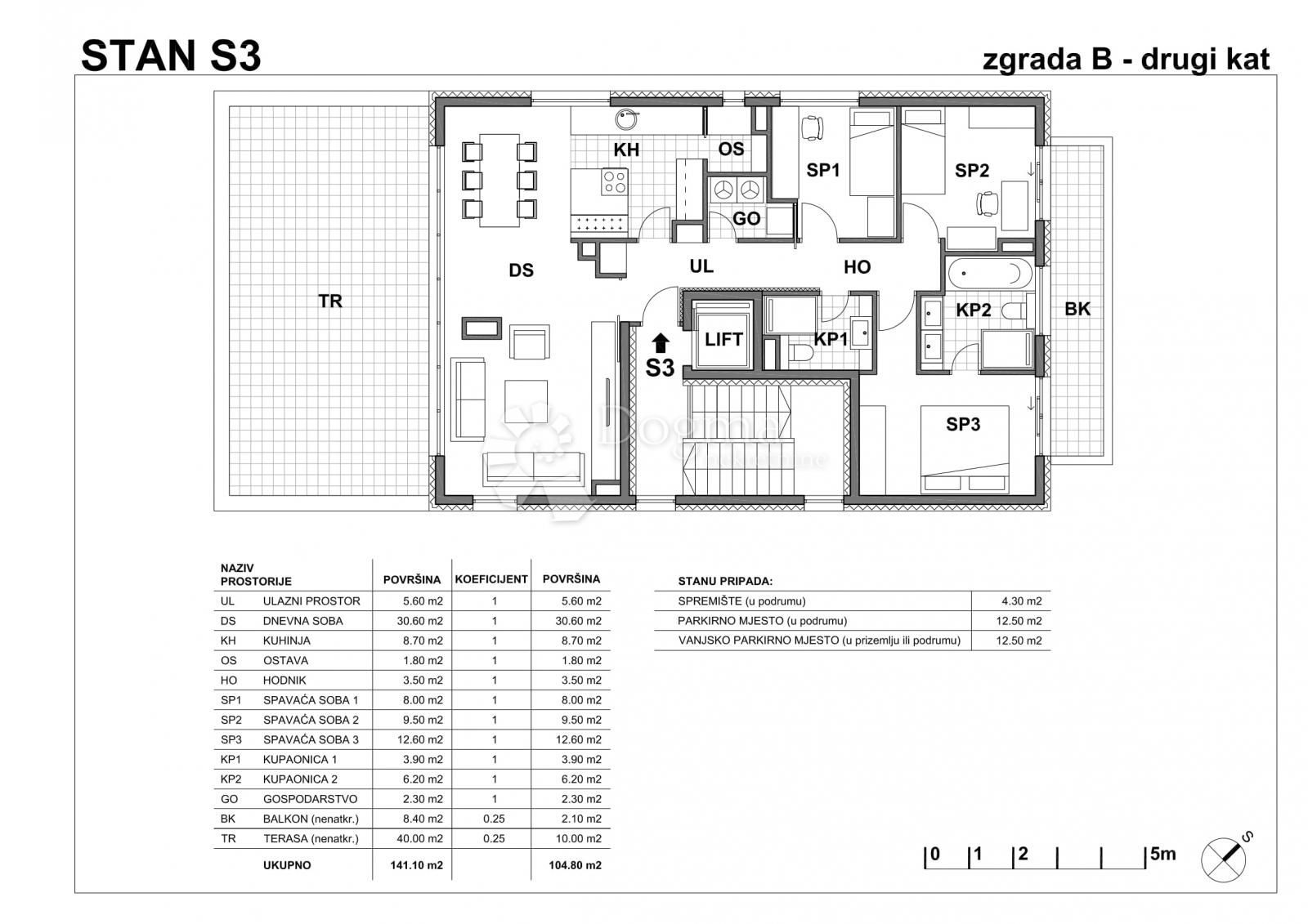 Wohnung zum Kauf 520.650 € 4 Zimmer 115 m²<br/>Wohnfläche 2.<br/>Geschoss Gornji Bukovac 10000