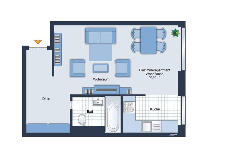 Studio zur Miete 1.145 € 1 Zimmer 33 m² frei ab sofort Maxvorstadt München 80797