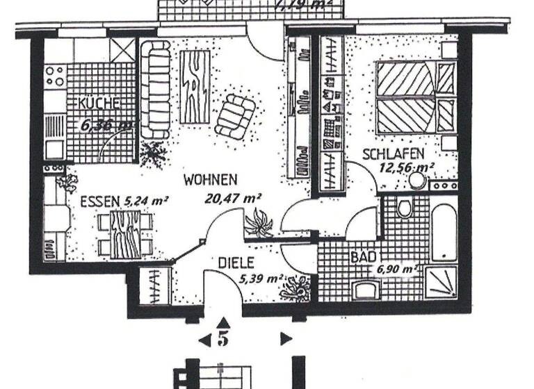 Wohnung zum Kauf 225.000 € 2 Zimmer 60 m² 1. Geschoss Cyriakusstraße 43 a Hüls Krefeld-Hüls 47839
