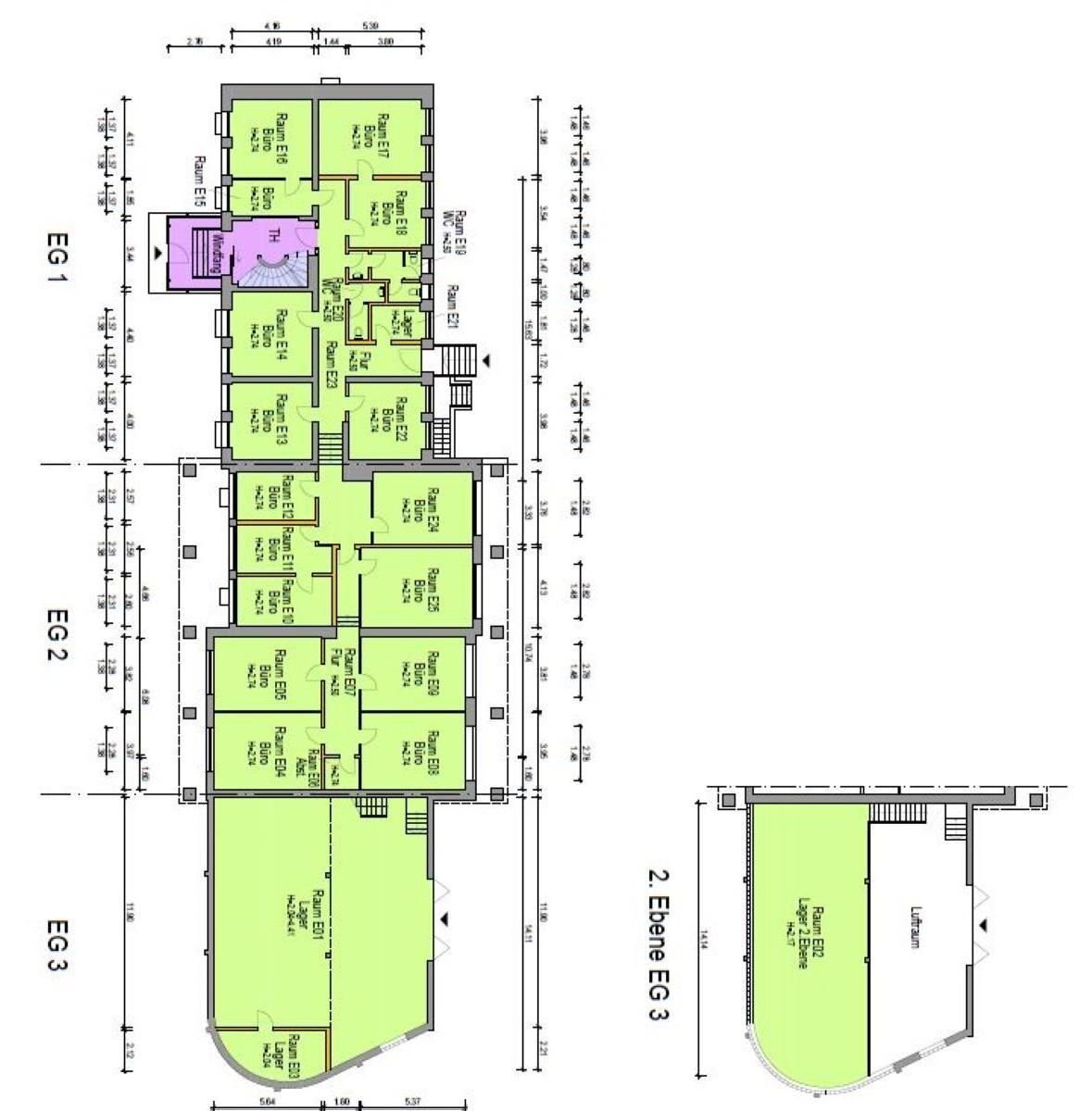 Bürofläche zur Miete provisionsfrei 7,50 € 150 m²<br/>Bürofläche ab 150 m²<br/>Teilbarkeit Kray Essen 45307