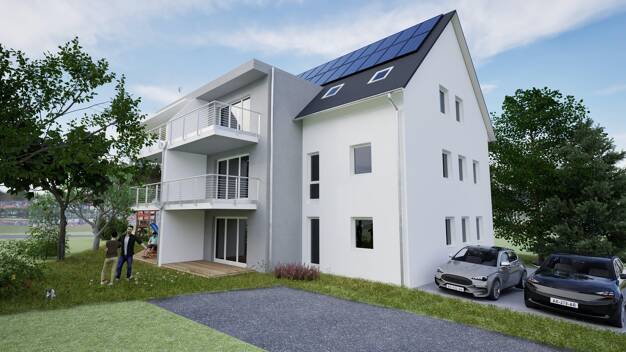 Wohnung zum Kauf - Neubau provisionsfrei 374.000 € 3 Zimmer 82,3 m² Dachgeschoss, 2. Geschoss Bühl Burgrieden 88483